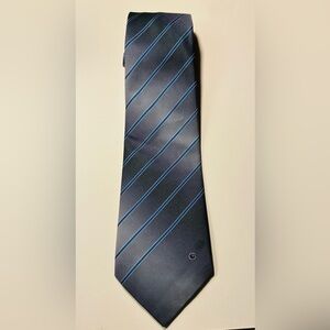 Elegant Gray and Blue Striped Goldlion vintage tie